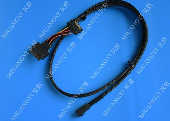 Chine SFF 8639 au câble ci-joint par publication périodique de SFF 8643 SCSI, câble noir de Pin SCSI de SAS 68 fournisseur