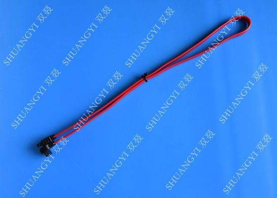 Chine Câble noir de SATA d'ordinateur portable de la révision 3,0 de SATA directement à SATA à angle droit 600 fournisseur