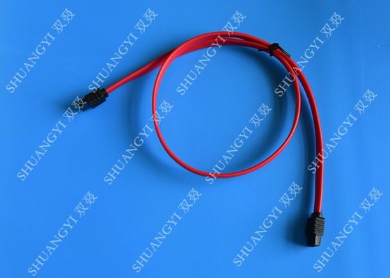Chine Rouge câbles de données faits sur commande de SATA de 18 pouces SATA III 6,0 GBP pour les lecteurs de cd-rom bleus de Ray DVD fournisseur