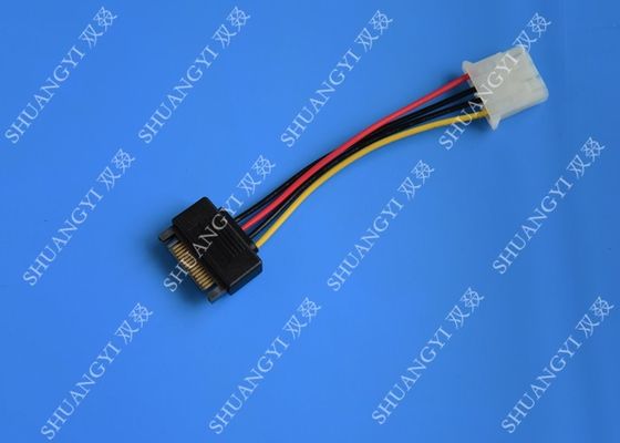 Chine mâle tressé de Pin du cable électrique de Pin SATA de 5.08mm Molex 4 15 au mâle pour le disque dur fournisseur