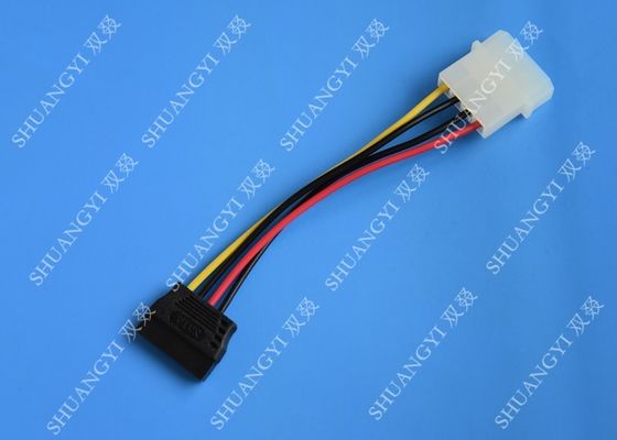 Chine Femelle de cable électrique de Pin de Molex 4 à d'unité de disque dur de 15 bornes SATA à la longueur masculine 500mm fournisseur