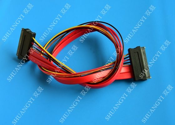 Chine Câble de données rouge de SATA SATA mince à adaptateur femelle/masculin de SATA avec la puissance fournisseur